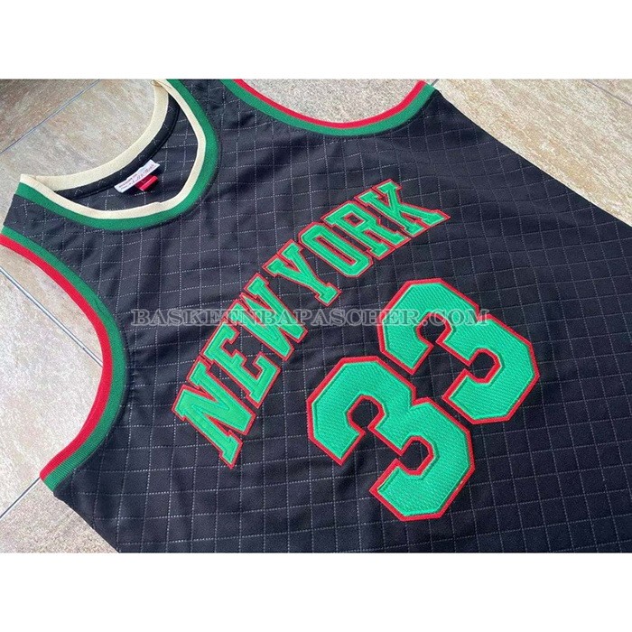Maillot New York Knicks Patrick Ewing NO 33 Mitchell & Ness 1991-92 Noir
